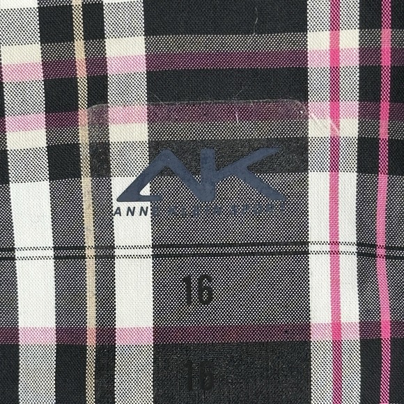 Anne Klein Sport Long Bermuda Chino Shorts Stretch Women's Sz 16 NWT Plaid - Picture 2 of 12